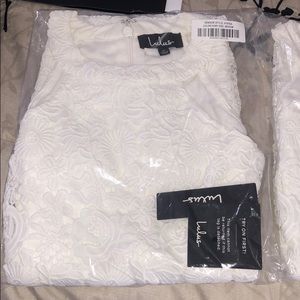 White dress lulus,small & medium. Still in bags.